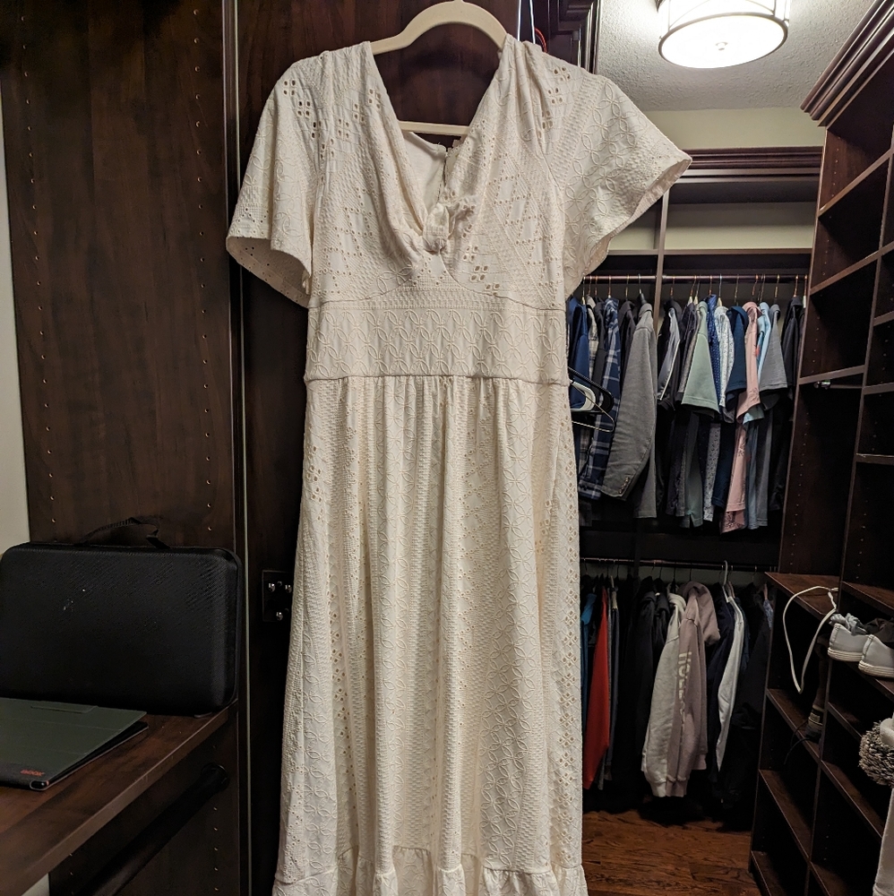 Anthropologie White Maxi, small